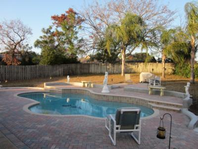 Large open pool deck