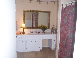 staged bathroom after